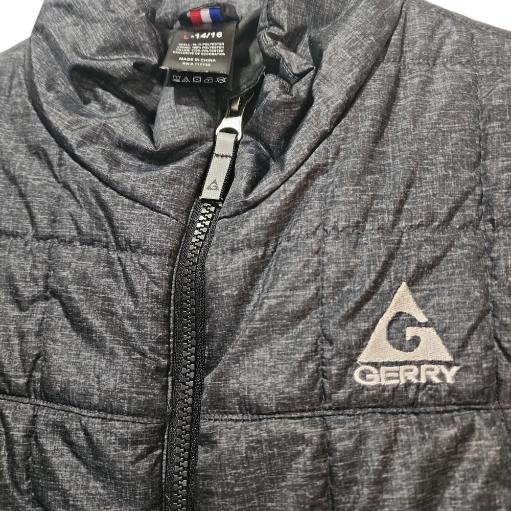 Gerry gray zip of quilted child 14-16 jacket coat long sleeve - Picture 2 of 12